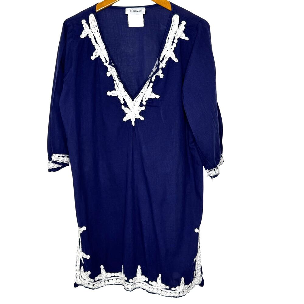 Miracle suit coverup blue/white